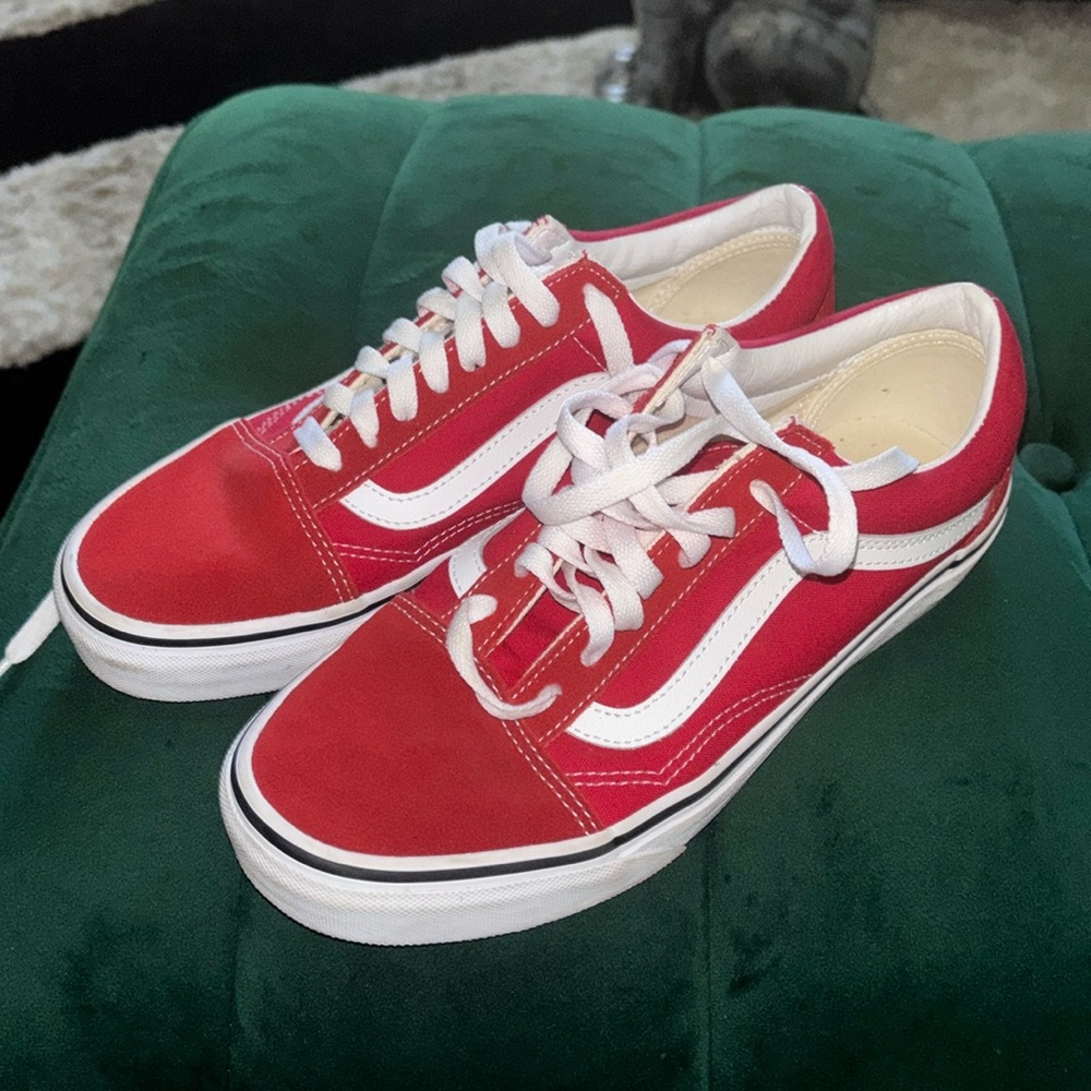 Red Low top Vans